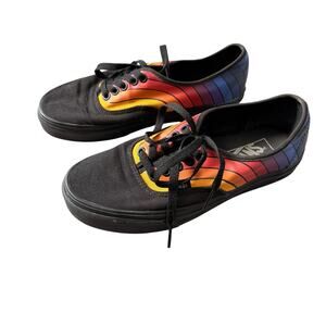 Vans Refract Rainbow Shoes women's 8 black Orange and Blue Colorway